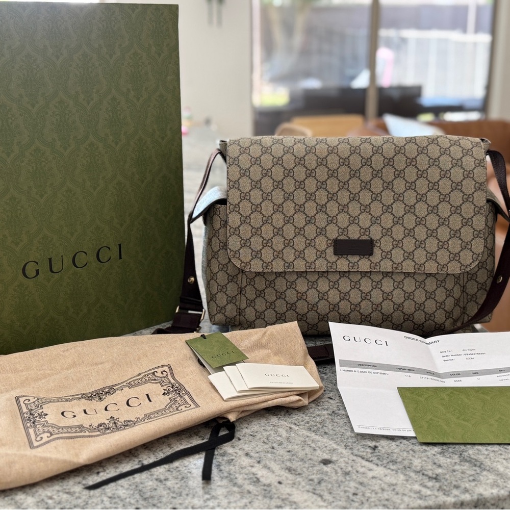 Gucci large diaper bag